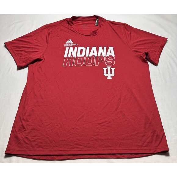 adidas Other - Indiana Hoosiers Hoops Adidas Shirt Mens XL Red Basketball Aeroready IU NCAA